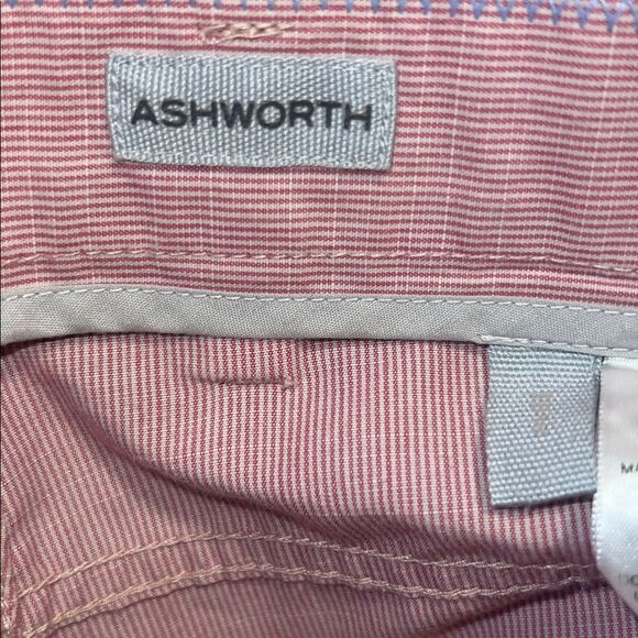 ASHWORTH Red and White Microstripe Flatfront Cotton Blend Golf Pants-38 - Picture 9 of 11